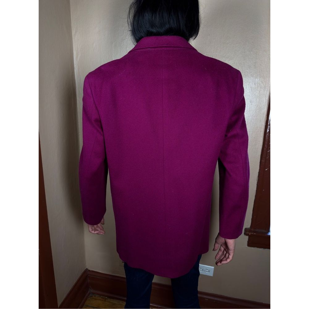 Wool Blazer Berry Colored One Button Jacket Vinta… - image 5